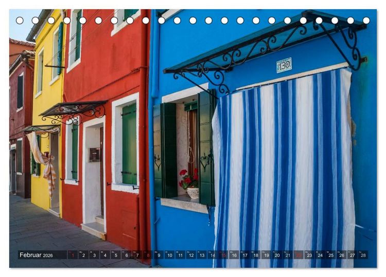 Produktbild: BURANO Charmante und farbenfrohe Insel (Tischkalender 2026 DIN A5 quer), CALVENDO Monatskalender