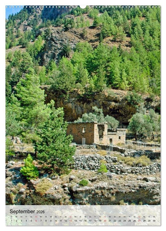 Produktbild: Naturerlebnis Samaria Schlucht auf Kreta (hochwertiger Premium Wandkalender 2026 DIN A2 hoch), Kunstdruck in Hochglanz