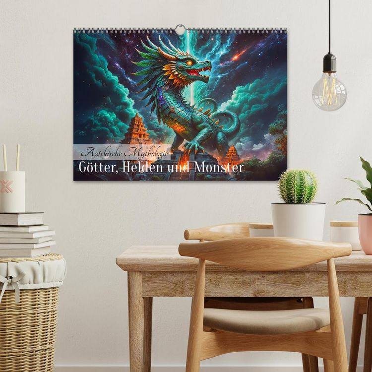Produktbild: Aztekische Mythologie - G&ouml;tter, Helden und Monster (Wandkalender 2026 DIN A3 quer), CALVENDO Monatskalender