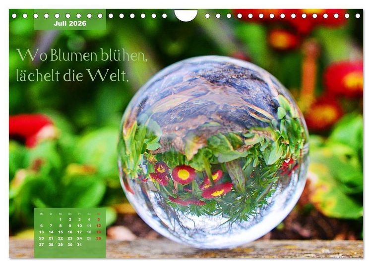 Produktbild: Die Welt in der Kugel (Wandkalender 2026 DIN A4 quer), CALVENDO Monatskalender
