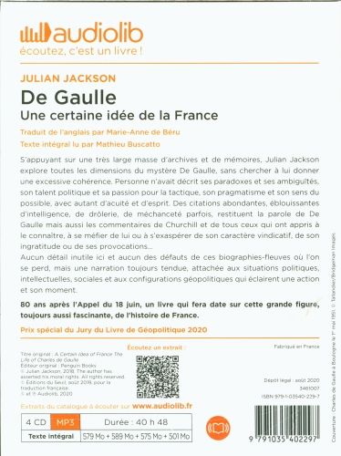 Produktbild: De Gaulle : une certaine id&eacute;e de la France