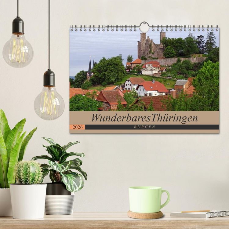 Produktbild: Wunderbares Th&uuml;ringen - Burgen (Wandkalender 2026 DIN A4 quer), CALVENDO Monatskalender
