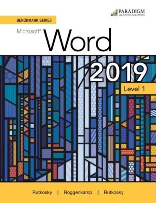 Produktbild: Roggenkamp, A: Benchmark Series: Microsoft Word 2019 Level 1