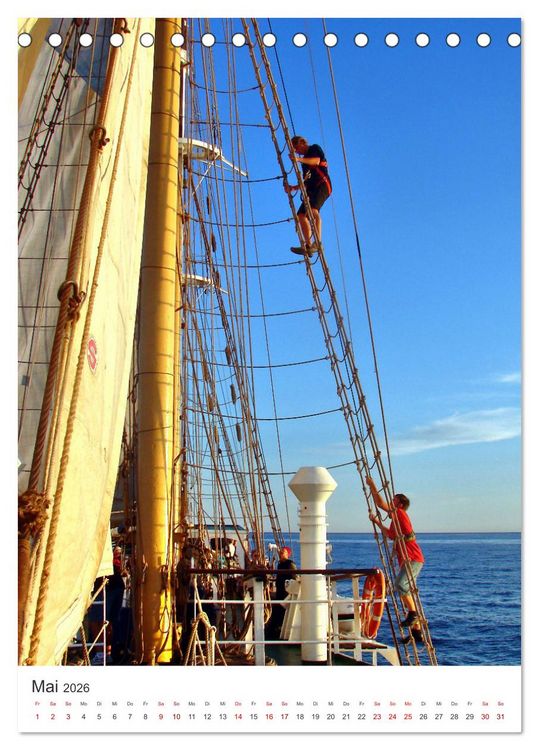 Produktbild: Unter wei&szlig;en Segeln - Mit einem Dreimaster auf der Ostsee (Tischkalender 2026 DIN A5 hoch), CALVENDO Monatskalender