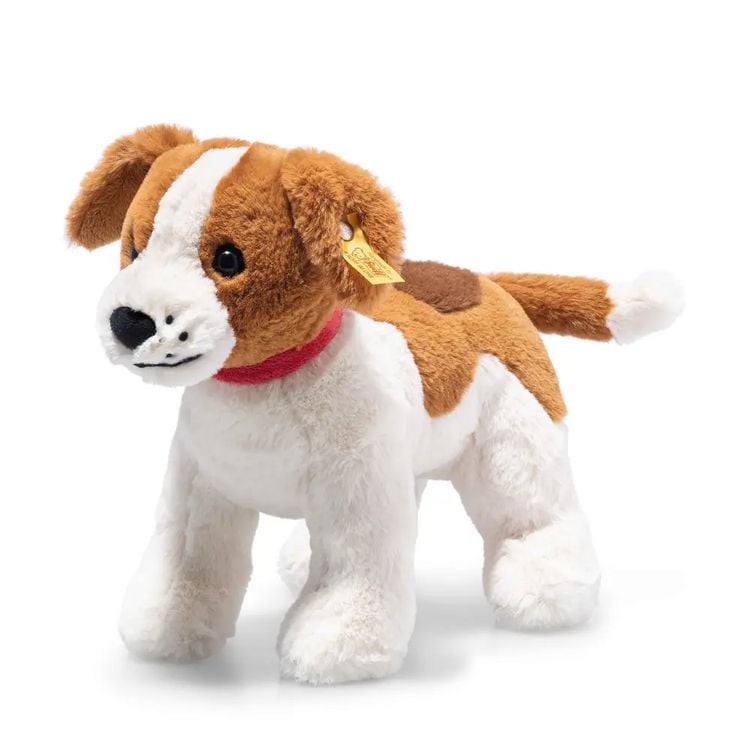 Produktbild: Steiff 067082 - Snuffy Hund, stehend, braun/wei&szlig;, Pl&uuml;sch, 27 cm