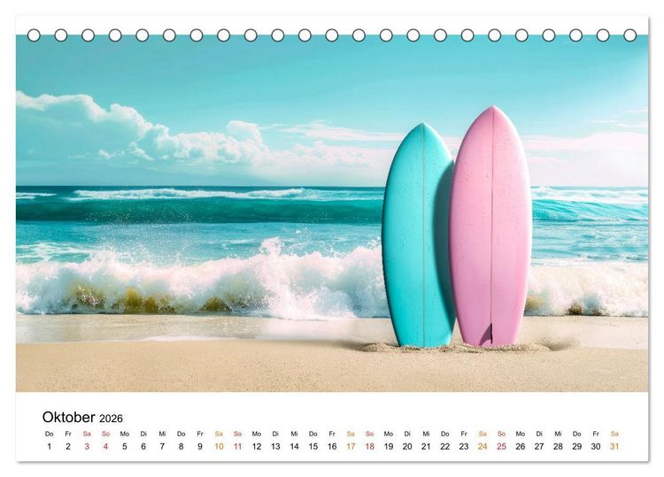 Produktbild: Maritim pur - Strandtr&auml;ume (Tischkalender 2026 DIN A5 quer), CALVENDO Monatskalender