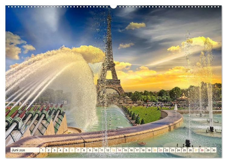 Produktbild: Eiffelturm - Ikone der Architektur (Wandkalender 2026 DIN A2 quer), CALVENDO Monatskalender