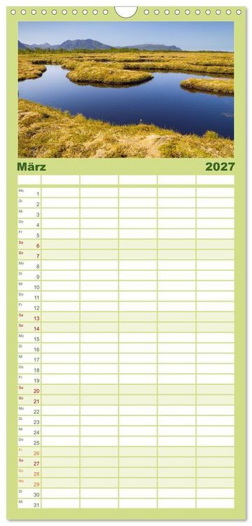 Produktbild: Familienplaner 2027 - Norwegen - Das wundersch&ouml;ne Land im Norden. mit 5 Spalten (Wandkalender, 21 x 45 cm) CALVENDO