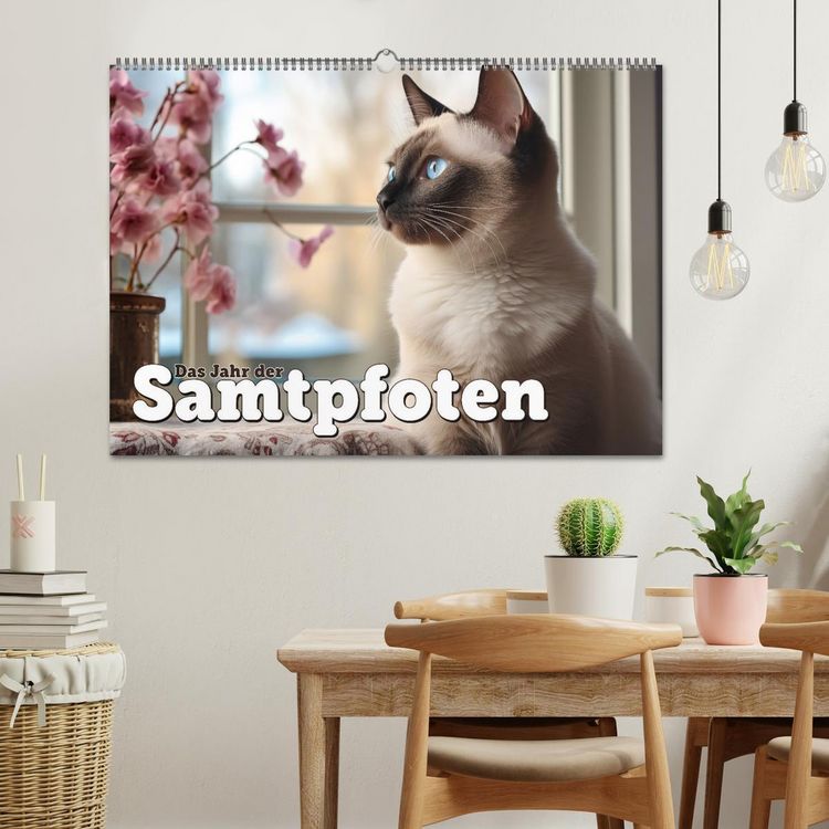 Produktbild: Das Jahr der Samtpfoten (Wandkalender 2026 DIN A2 quer), CALVENDO Monatskalender