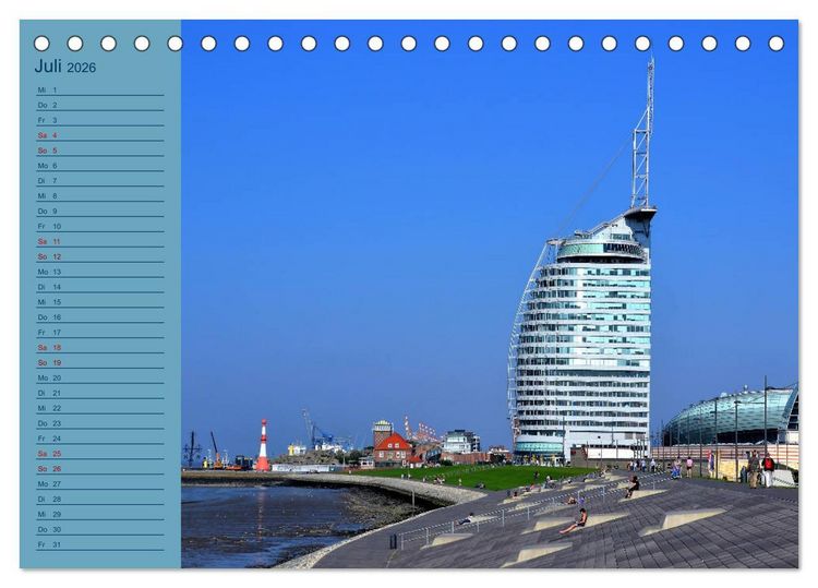 Produktbild: BREMERHAVEN - 2026 (Tischkalender 2026 DIN A5 quer), CALVENDO Monatskalender