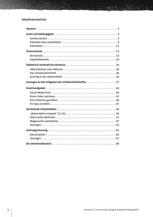 Produktbild: Strassenstaub &ndash; Lehrerheft &ndash; Sucht- und Drogenpr&auml;vention