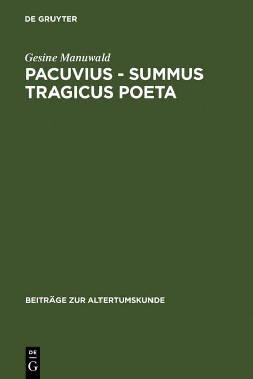 Produktbild: Pacuvius - summus tragicus poeta