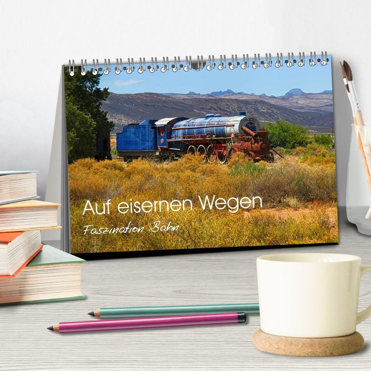 Produktbild: Auf eisernen Wegen - Faszination Bahn (Tischkalender 2026 DIN A5 quer), CALVENDO Monatskalender