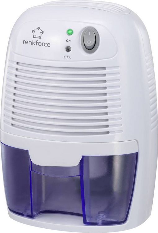 Produktbild: Renkforce HD-68W Luftentfeuchter 20m&sup2; 0.011 l/h Wei&szlig;, Blau