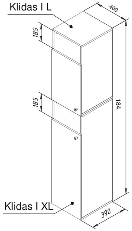 Produktbild: W&auml;scheschrank W&auml;schetruhe W&auml;schebox Dreso XXL 2f