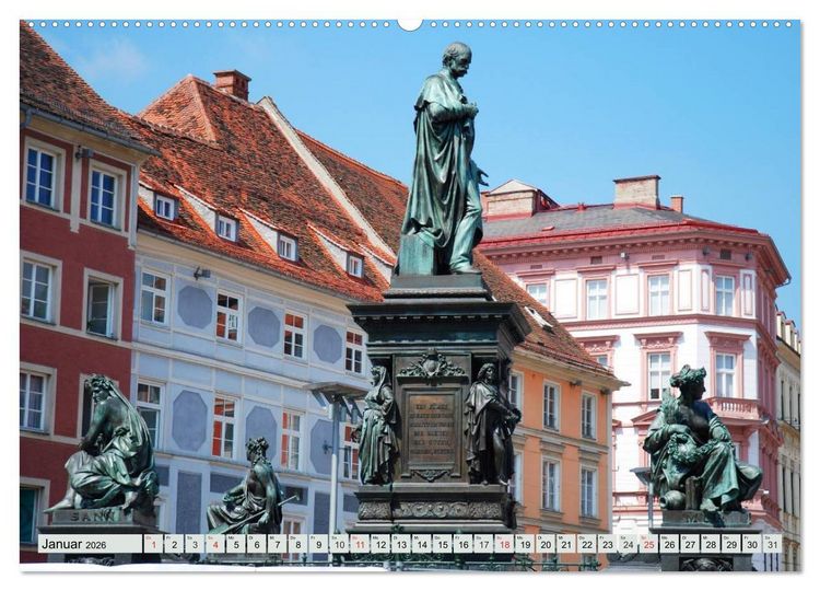 Produktbild: Wien und Graz. &Ouml;sterreichs Perlen (hochwertiger Premium Wandkalender 2026 DIN A2 quer), Kunstdruck in Hochglanz