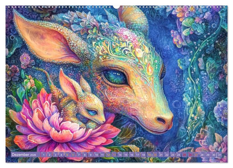 Produktbild: Tierwesen &ndash; Der Fantasie entsprungen (Wandkalender 2026 DIN A2 quer), CALVENDO Monatskalender