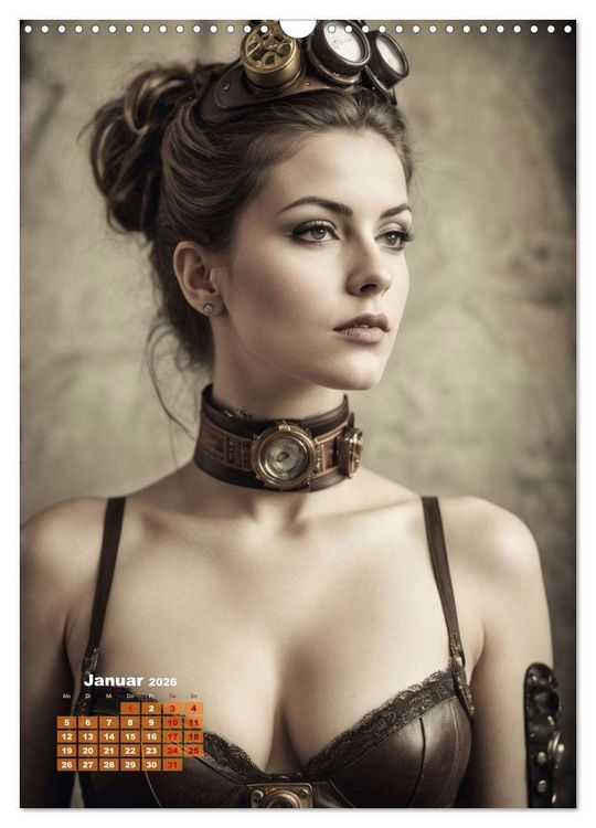 Produktbild: Steampunk erotisch (Wandkalender 2026 DIN A3 hoch), CALVENDO Monatskalender