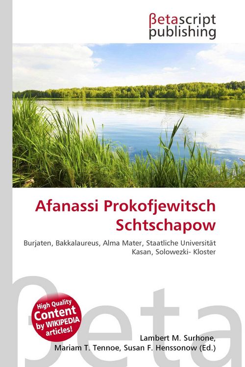 Produktbild: Afanassi Prokofjewitsch Schtschapow