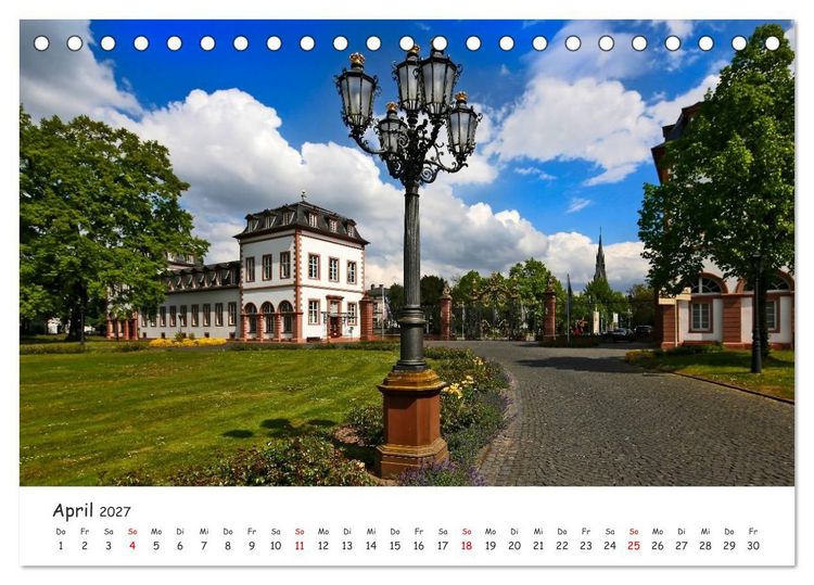 Produktbild: Hanau Kurpark und Kesselstadt (Tischkalender 2027 DIN A5 quer), CALVENDO Monatskalender