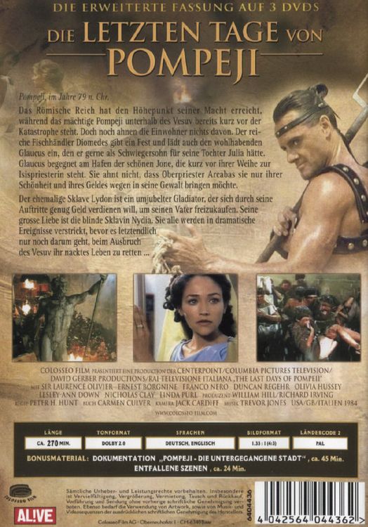 Produktbild: Die letzten Tage von Pompeji [3 DVDs]