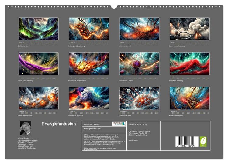 Produktbild: Energiefantasien (hochwertiger Premium Wandkalender 2026 DIN A2 quer), Kunstdruck in Hochglanz
