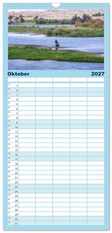 Produktbild: Familienplaner 2027 - &Auml;gypten mit 5 Spalten (Wandkalender, 21 x 45 cm) CALVENDO