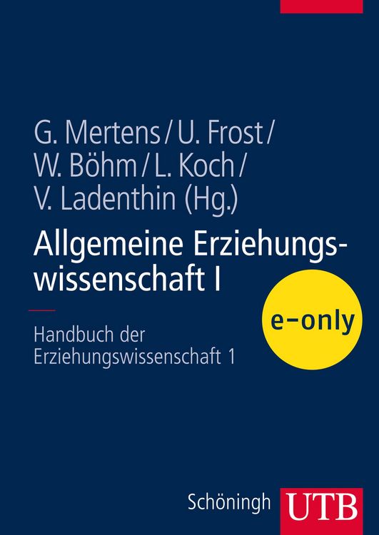 Produktbild: Allgemeine Erziehungswissenschaft I