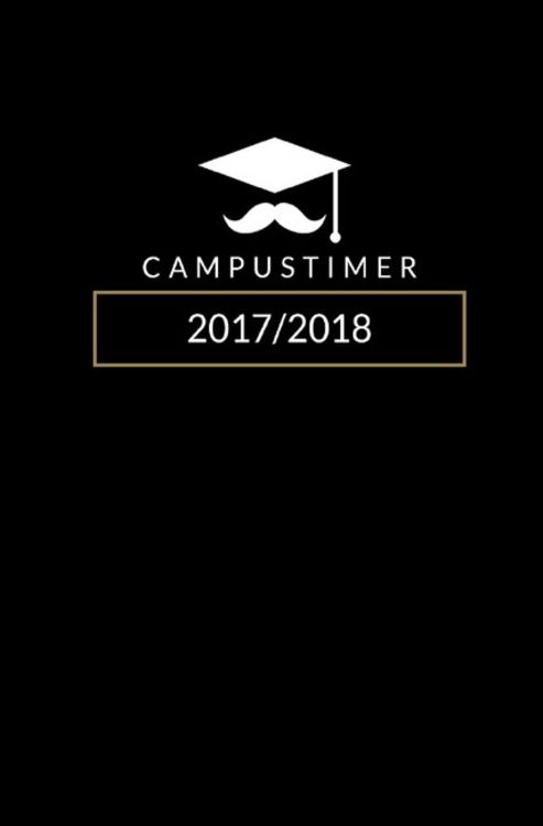 Produktbild: Campustimer Schwarz - A5 Semesterplaner - Studentenkalender 2017/2018 (Kalender, Uni-Planer)