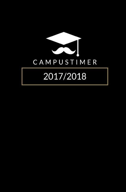 Produktbild: Campustimer Schwarz - A5 Semesterplaner - Studentenkalender 2017/2018 (Kalender, Uni-Planer)