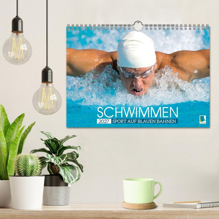Produktbild: Schwimmen: Sport auf blauen Bahnen (Wandkalender 2027 DIN A4 quer), CALVENDO Monatskalender