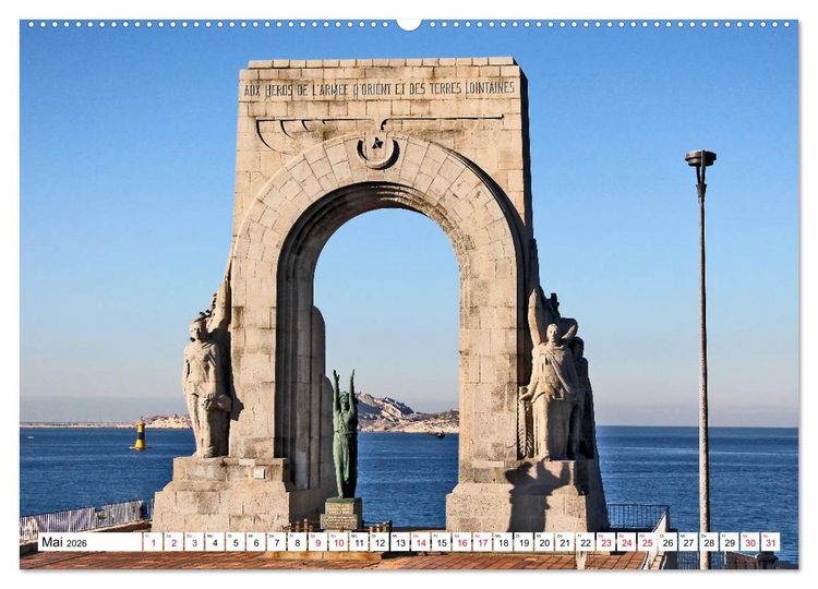 Produktbild: Marseille vom Frankfurter Taxifahrer Petrus Bodenstaff (hochwertiger Premium Wandkalender 2026 DIN A2 quer), Kunstdruck in Hochglanz