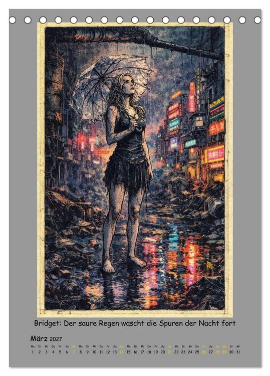 Produktbild: Neon Rust, Fragmente einer dystopischen Welt (Tischkalender 2027 DIN A5 hoch), CALVENDO Monatskalender