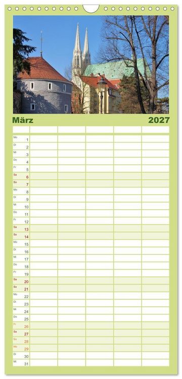 Produktbild: Familienplaner 2027 - G&ouml;rlitz - Die Perle Niederschlesiens mit 5 Spalten (Wandkalender, 21 x 45 cm) CALVENDO
