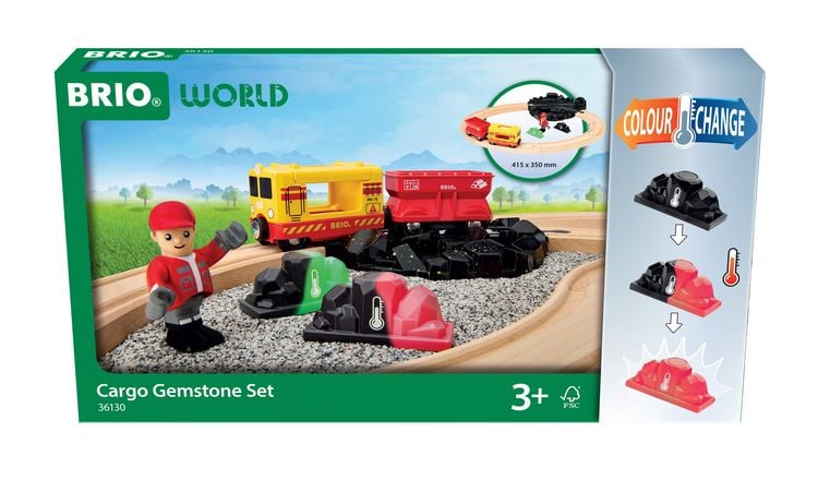 Produktbild: G&uuml;terzug-Set mit Farbwechsel / Magisches Holzeisenbahnset f&uuml;r Kinder ab 3 Jahren