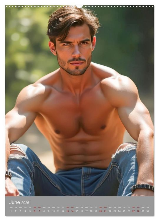 Produktbild: Masculine allure (Wall Calendar 2026 DIN A2 portrait), CALVENDO 12 Month Wall Calendar
