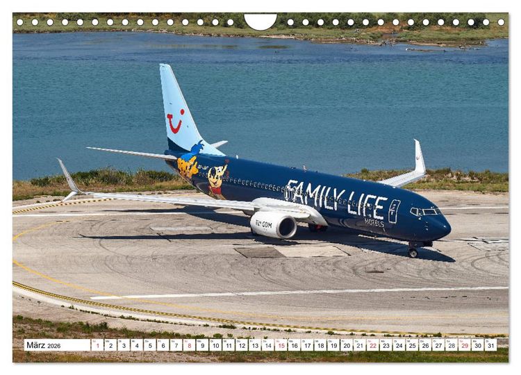 Produktbild: Flugzeuge auf Korfu (Wandkalender 2026 DIN A4 quer), CALVENDO Monatskalender