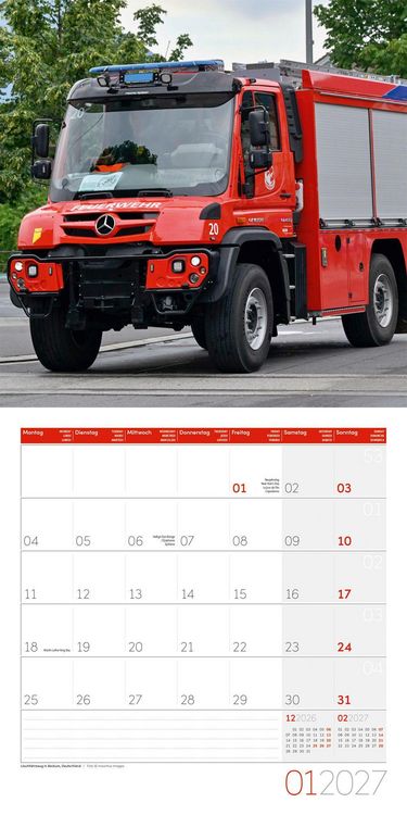 Produktbild: Feuerwehr Kalender 2027 - 30x30 - Art12