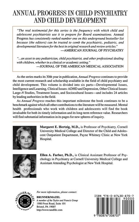 Produktbild: Annual Progress in Child Psychiatry and Child Development 1997