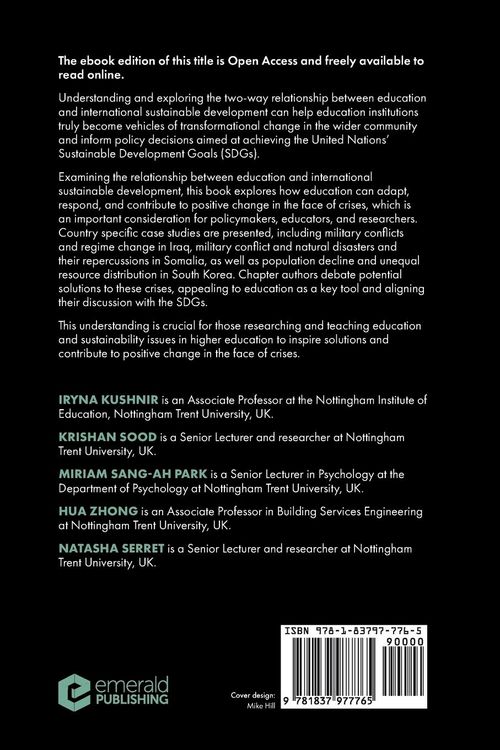 Produktbild: Education and Sustainable Development in the Context of Crises
