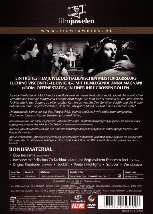 Produktbild: Bellissima (Filmjuwelen)