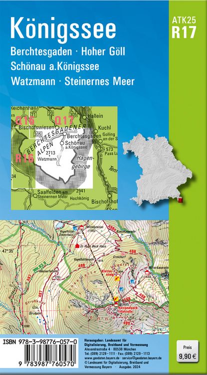 Produktbild: ATK25-R17 K&ouml;nigssee (Amtliche Topographische Karte 1:25000)