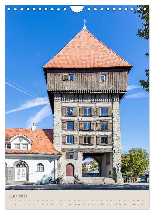 Produktbild: MEERSBURG UND KONSTANZ Historie am Bodensee (Wandkalender 2026 DIN A4 hoch), CALVENDO Monatskalender