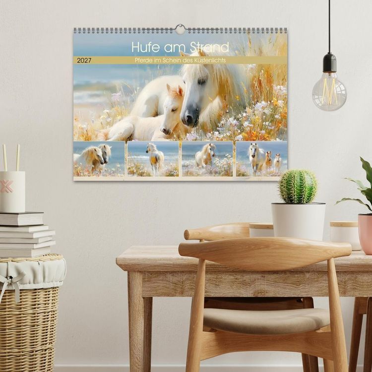 Produktbild: Hufe am Strand. Pferde im Schein des K&uuml;stenlichts (Wandkalender 2027 DIN A3 quer), CALVENDO Monatskalender