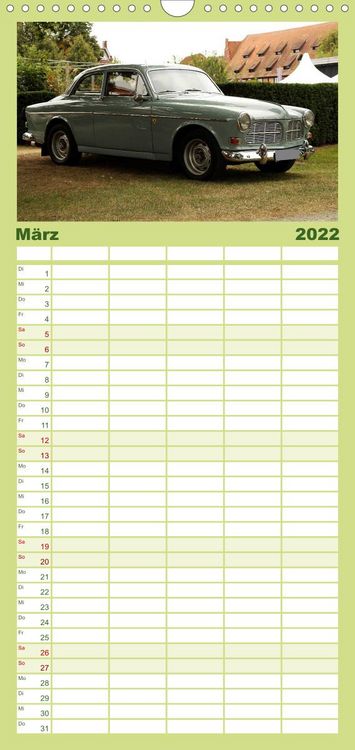 Produktbild: Familienplaner Oldtimer vergangenger Jahrzehnte (Wandkalender 2022 , 21 cm x 45 cm, hoch)