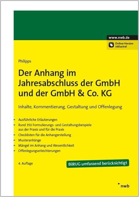 Produktbild: Der Anhang im Jahresabschluss der GmbH und der GmbH & Co. KG