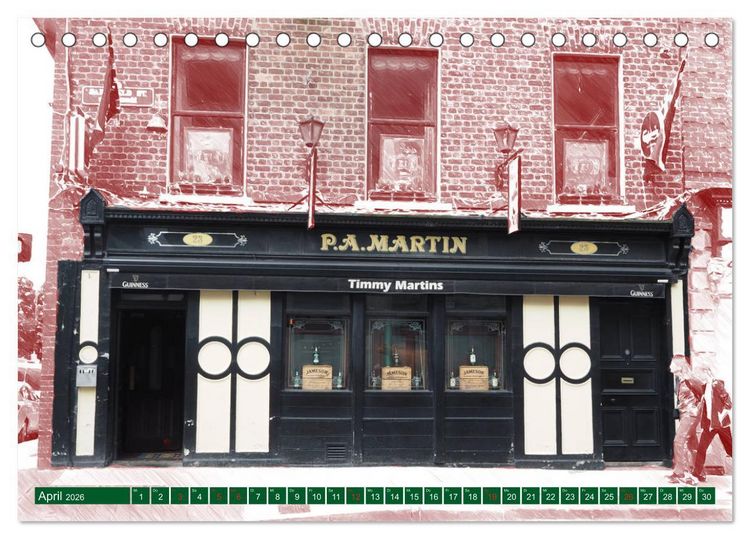 Produktbild: Irish Pubfronts - Irlands urige Kneipen (Tischkalender 2026 DIN A5 quer), CALVENDO Monatskalender