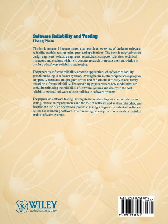 Produktbild: Software Reliability and Testing