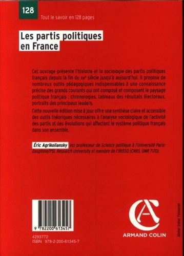 Produktbild: Les partis politiques en France