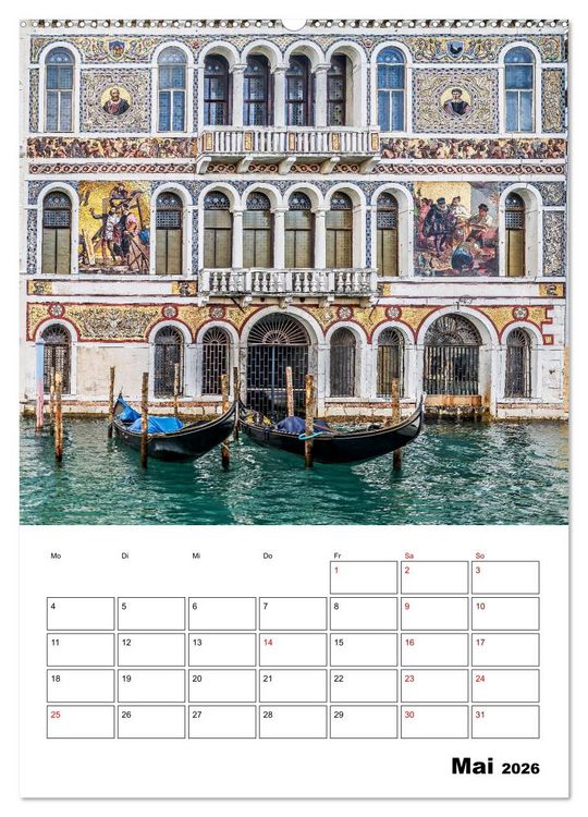 Produktbild: Venedig Kulisse der Serenissima - Terminplaner (Wandkalender 2026 DIN A2 hoch), CALVENDO Monatskalender
